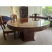 13006.  Antique Chinese rosewood dinner table with 8 chairs.