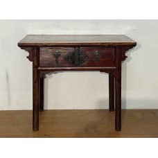02040  Antique elmwood side table