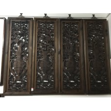 10006 .  4 season wooden carved panel