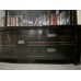 04034   Black cabinet with glass doors