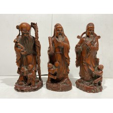 17041   Antique boxwood carved 3 wise man