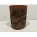 17023   Antique bamboo carved brush pot
