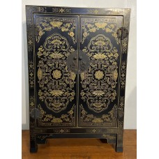 04016 ,Chinese black & gold lacquer cabinet   ###SOLD###