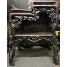 02046   Antique carved rosewood stand table   ***SOLD***