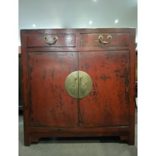 01037   Antique red sideboard    ***SOLD***