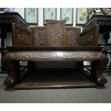 07035   Rosewood 2 seats arm bench   ### SOLD ###