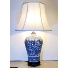 12001 1 pair blue white table lamp