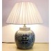 12002  1 pair blue white table lamp