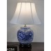 12004  1 pair blue white table lamp
