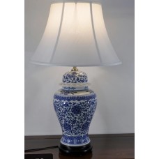 12005 1 pair blue white table lamp