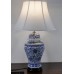 12005 1 pair blue white table lamp