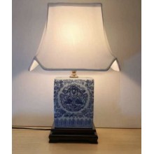 12007 1 pair blue white table lamp