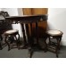 13003 chinese antique rosewood round dinning table with marble top