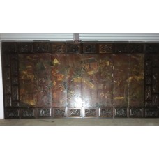 11004 . 10 panel large antique screen