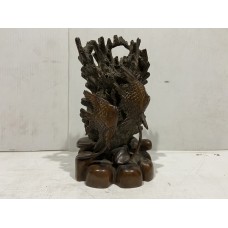 17002 antique box wood carved   ###SOLD###